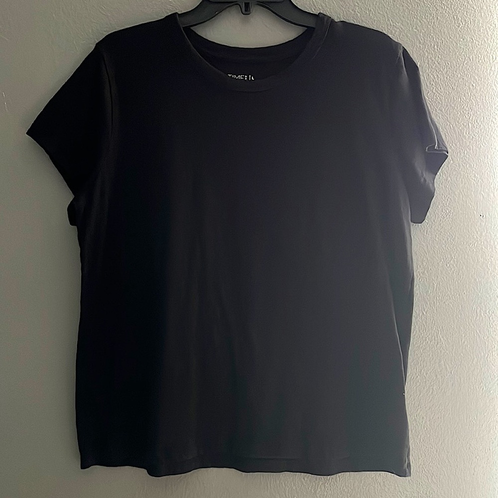 Round Neck Black & Gray Plain T-Shirts